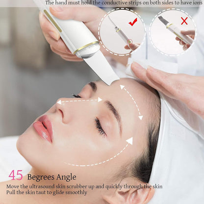 3-in-1 Ultrasonic Facial Skin Scrubber – Lifting, Moisturizing &amp; Cleansing